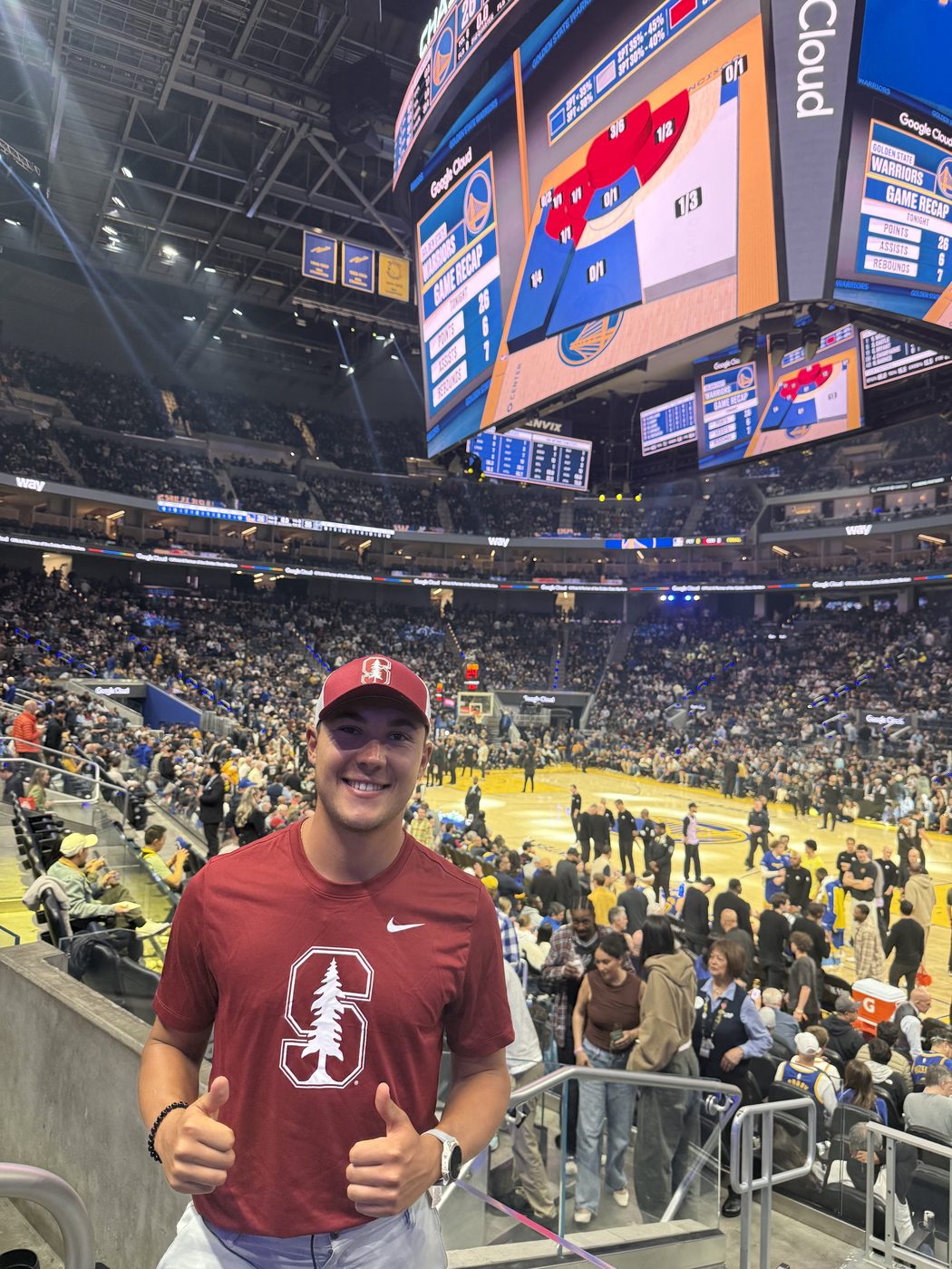 At a Golden State Warriors game, Chase Center